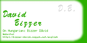 david bizzer business card